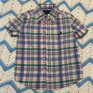 Boys short sleeve Polo Ralph Lauren button down shirt.